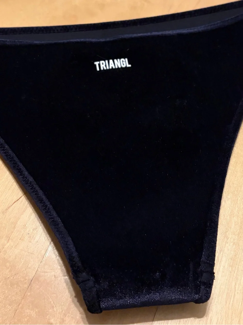 triangl The FAMOUS - Moody Skies in Black Italian Velvet with Signature Neoprene